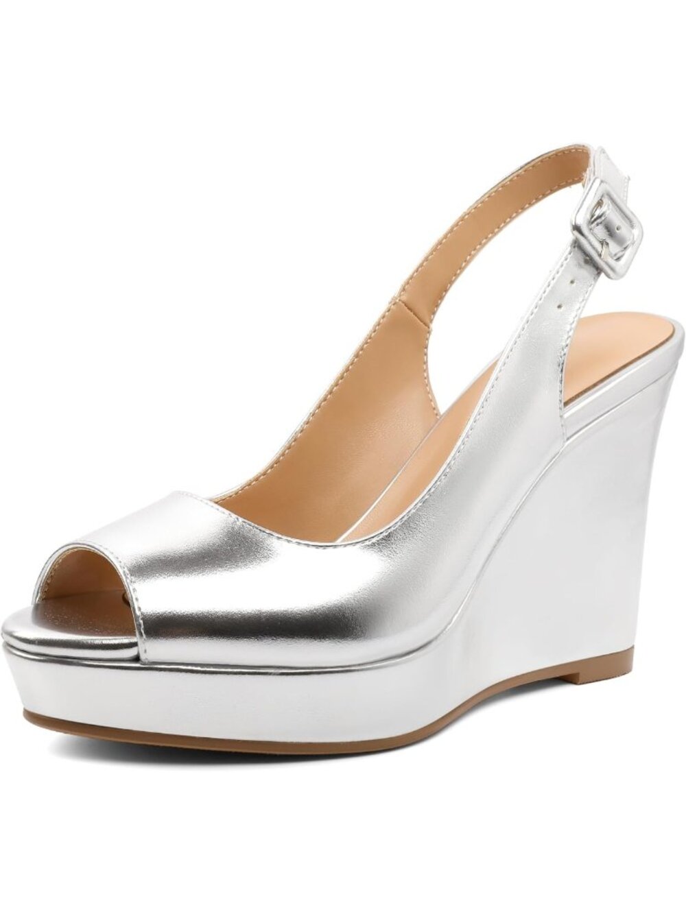 Chic Peep Toe Wedge Heels Slingback Platform Sandals for Party & Casual Wear